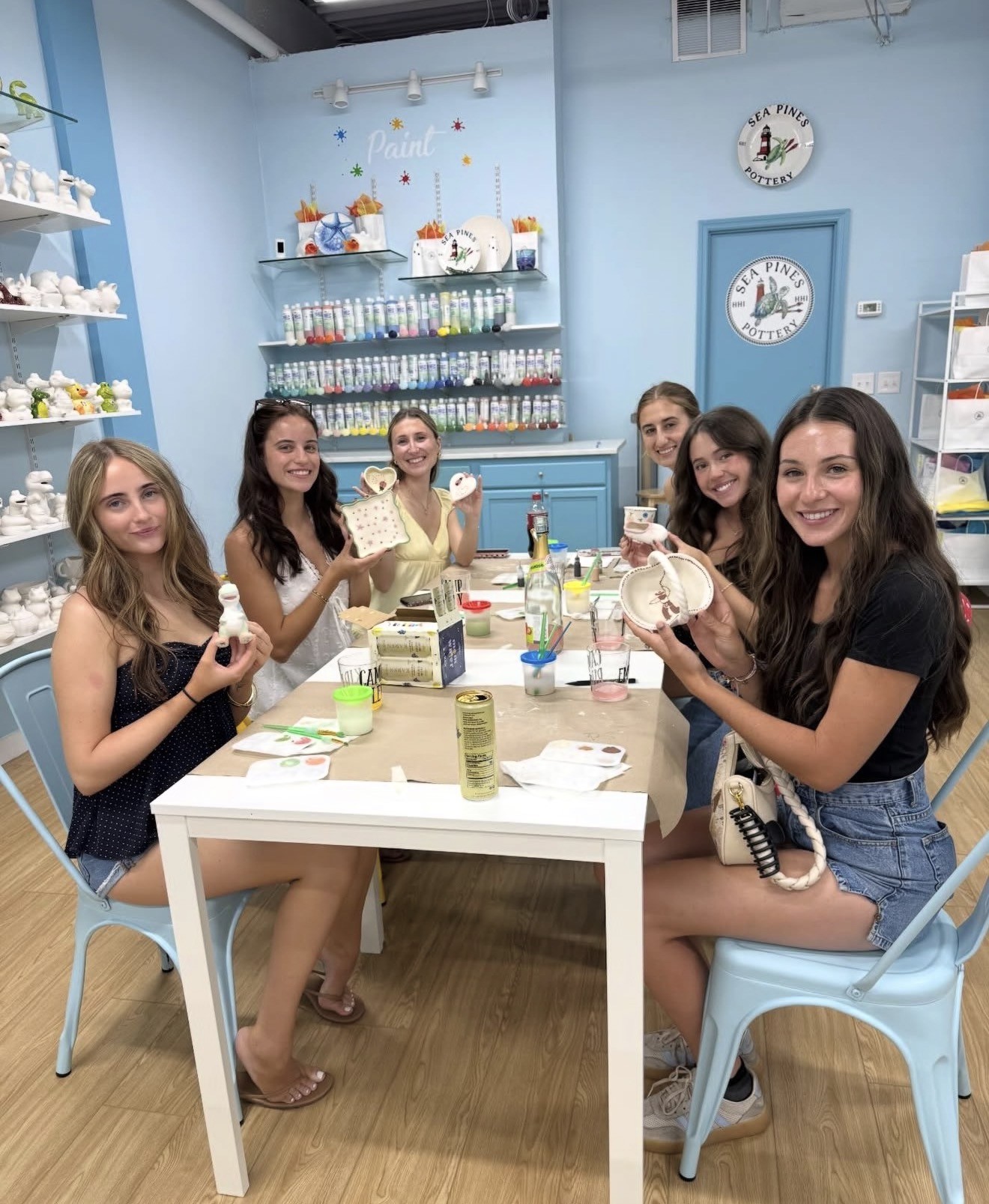 Creative things to do on Hilton Head Island, including pottery painting and custom candle pouring at The Shops at Sea Pines Center.